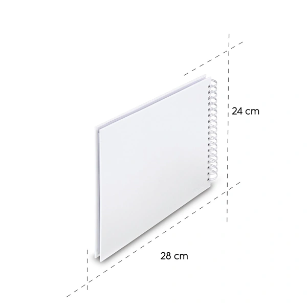 Hama album klasické spirálové FINE ART 28x24 cm, 50 stran, bílá, bílé listy
