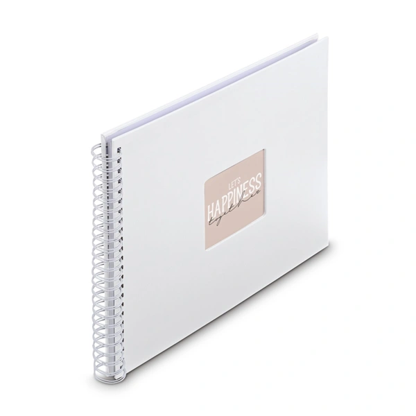 Hama album klasické spirálové FINE ART 36x32 cm, 50 stran, bílá, bílé listy