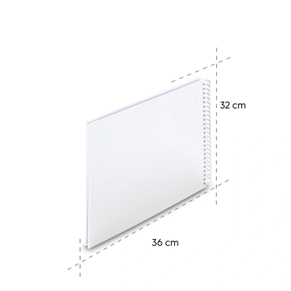Hama album klasické spirálové FINE ART 36x32 cm, 50 stran, bílá, bílé listy