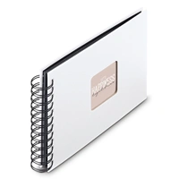 Hama album klasické spirálové FINE ART 24x17 cm, 50 stran, bílá, černé listy