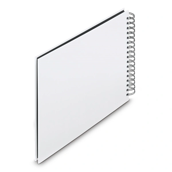 Hama album klasické spirálové FINE ART 28x24 cm, 50 stran, bílá, černé listy