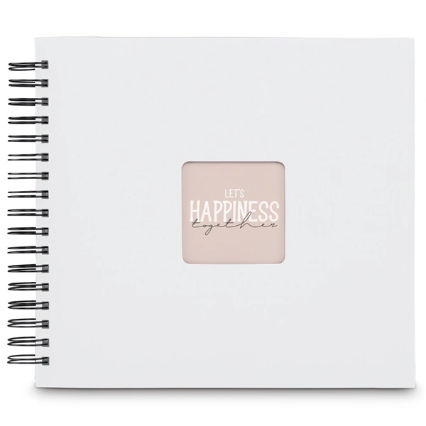 Hama album klasické spirálové FINE ART 28x24 cm, 50 stran, bílá, černé listy