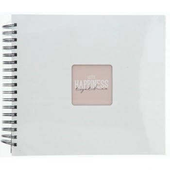 Hama album klasické spirálové FINE ART 28x24 cm, 50 stran, bílá, černé listy