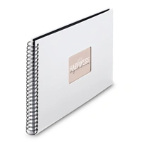 Hama album klasické spirálové FINE ART 36x32 cm, 50 stran, bílá, černé listy
