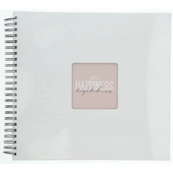 Hama album klasické spirálové FINE ART 36x32 cm, 50 stran, bílá, černé listy