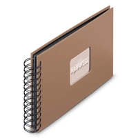 Hama album klasické spirálové FINE ART 24x17 cm, 50 stran, mousse, černé listy