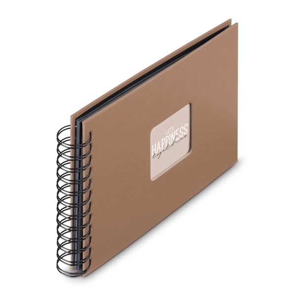 Hama album klasické spirálové FINE ART 24x17 cm, 50 stran, mousse, černé listy