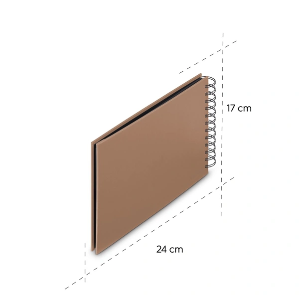 Hama album klasické spirálové FINE ART 24x17 cm, 50 stran, mousse, černé listy