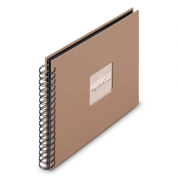 Hama album klasické spirálové FINE ART 28x24 cm, 50 stran, mousse, černé listy