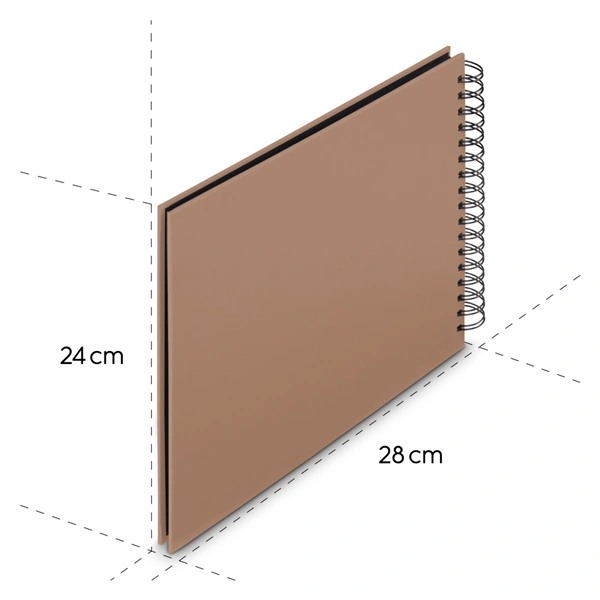 Hama album klasické spirálové FINE ART 28x24 cm, 50 stran, mousse, černé listy