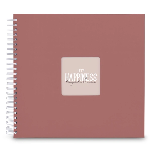 Hama album klasické spirálové FINE ART 36x32 cm, 50 stran, terra, bílé listy