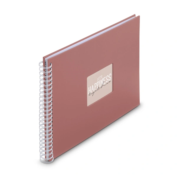 Hama album klasické spirálové FINE ART 36x32 cm, 50 stran, terra, bílé listy