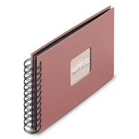 Hama album klasické spirálové FINE ART 24x17 cm, 50 stran, terra, černé listy