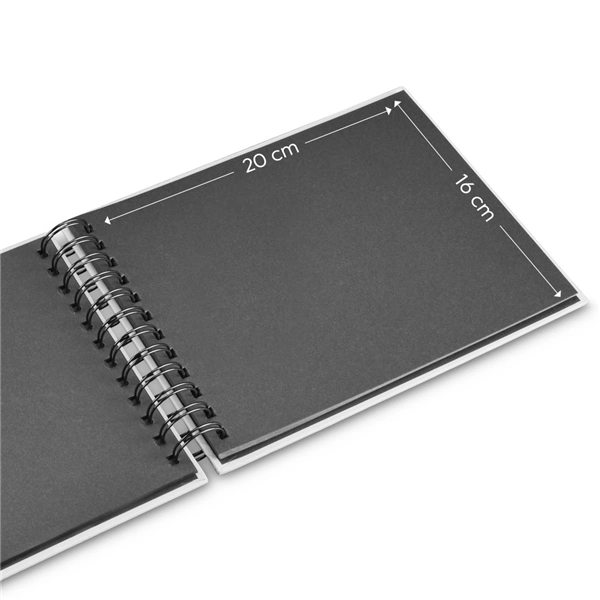 Hama album klasické spirálové FINE ART 24x17 cm, 50 stran, terra, černé listy