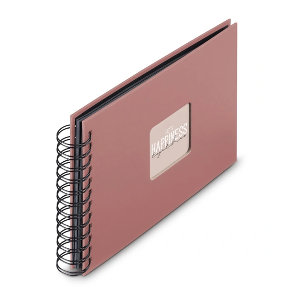 Hama album klasické spirálové FINE ART 24x17 cm, 50 stran, terra, černé listy