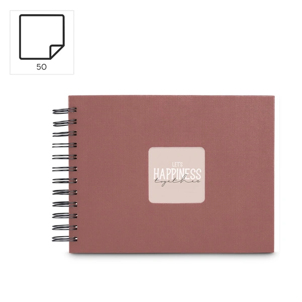 Hama album klasické spirálové FINE ART 24x17 cm, 50 stran, terra, černé listy