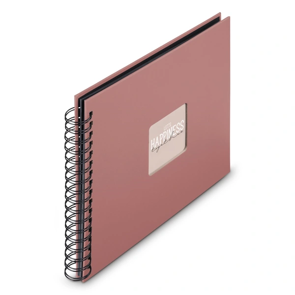 Hama album klasické spirálové FINE ART 28x24 cm, 50 stran, terra, černé listy