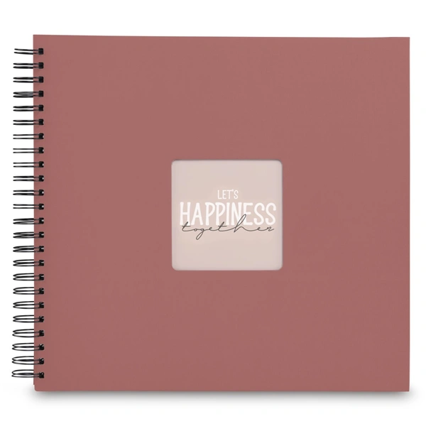 Hama album klasické spirálové FINE ART 36x32 cm, 50 stran, terra, černé listy