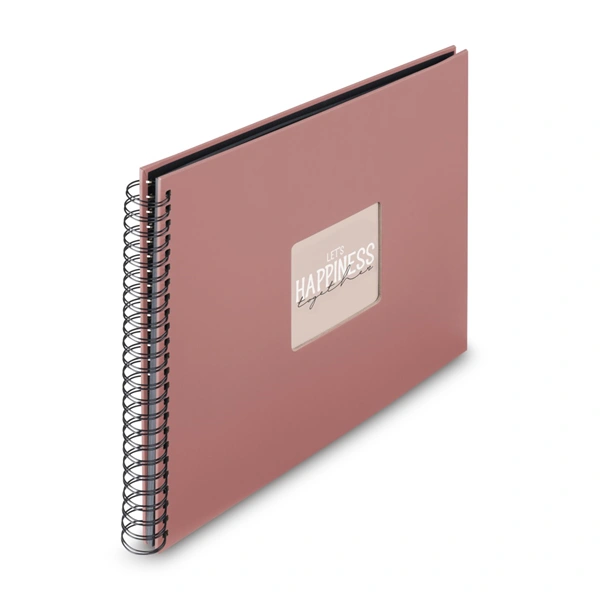 Hama album klasické spirálové FINE ART 36x32 cm, 50 stran, terra, černé listy