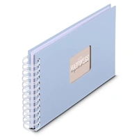 Hama album klasické spirálové FINE ART 24x17 cm, 50 stran, lagoon, bílé listy