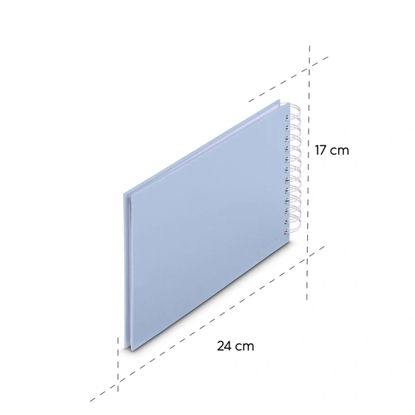 Hama album klasické spirálové FINE ART 24x17 cm, 50 stran, lagoon, bílé listy
