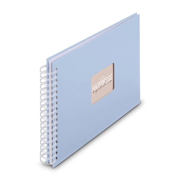 Hama album klasické spirálové FINE ART 28x24 cm, 50 stran, lagoon, bílé listy