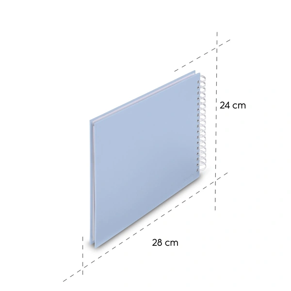Hama album klasické spirálové FINE ART 28x24 cm, 50 stran, lagoon, bílé listy