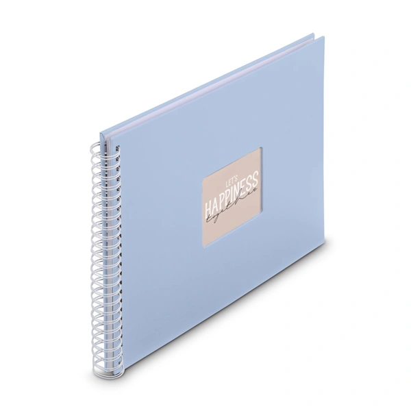 Hama album klasické spirálové FINE ART 36x32 cm, 50 stran, lagoon, bílé listy