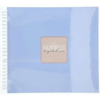 Hama album klasické spirálové FINE ART 36x32 cm, 50 stran, lagoon, bílé listy