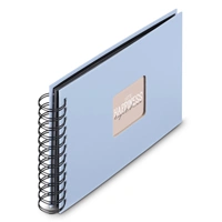 Hama album klasické spirálové FINE ART 24x17 cm, 50 stran, lagoon (modrá), černé listy