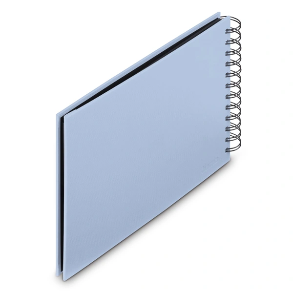 Hama album klasické spirálové FINE ART 24x17 cm, 50 stran, lagoon (modrá), černé listy