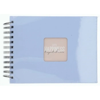 Hama album klasické spirálové FINE ART 24x17 cm, 50 stran, lagoon (modrá), černé listy