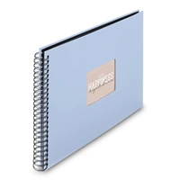 Hama album klasické spirálové FINE ART 36x32 cm, 50 stran, lagoon, černé listy