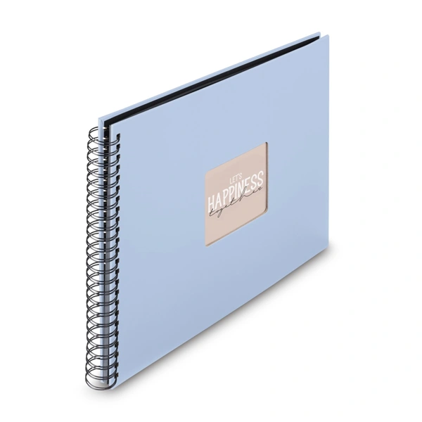 Hama album klasické spirálové FINE ART 36x32 cm, 50 stran, lagoon, černé listy