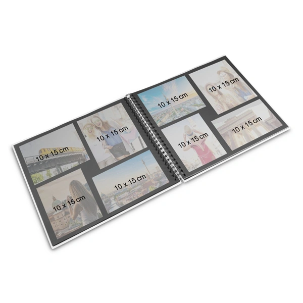 Hama album klasické spirálové FINE ART 36x32 cm, 50 stran, lagoon, černé listy