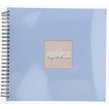 Hama album klasické spirálové FINE ART 36x32 cm, 50 stran, lagoon, černé listy