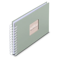 Hama album klasické spirálové FINE ART 24x17 cm, 50 stran, sage, bílé listy