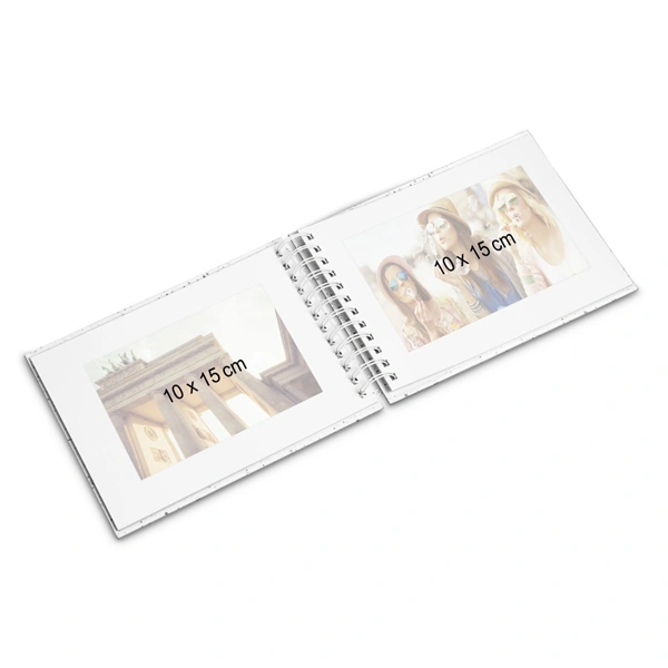 Hama album klasické spirálové FINE ART 24x17 cm, 50 stran, sage, bílé listy