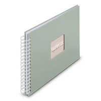 Hama album klasické spirálové FINE ART 28x24 cm, 50 stran, sage, bílé listy