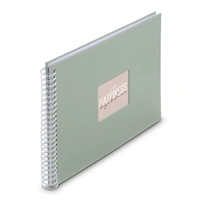 Hama album klasické spirálové FINE ART 36x32 cm, 50 stran, sage, bílé listy
