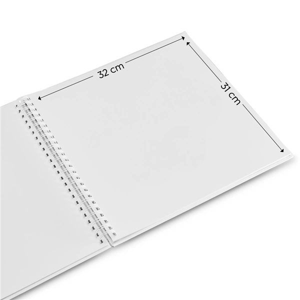 Hama album klasické spirálové FINE ART 36x32 cm, 50 stran, sage, bílé listy