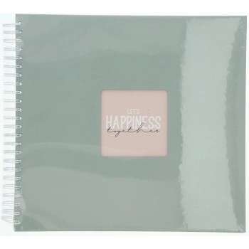 Hama album klasické spirálové FINE ART 36x32 cm, 50 stran, sage, bílé listy