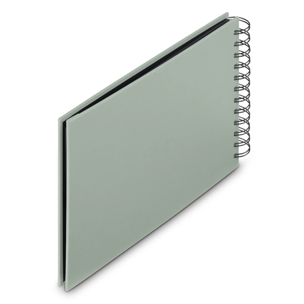 Hama album klasické spirálové FINE ART 24x17 cm, 50 stran, sage, černé listy