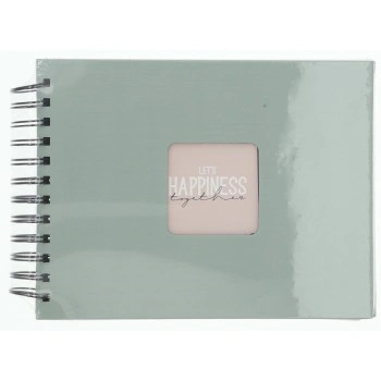 Hama album klasické spirálové FINE ART 24x17 cm, 50 stran, sage, černé listy