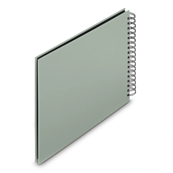 Hama album klasický špirálový FINE ART 28x24 cm, 50 strán, sage, čierne listy