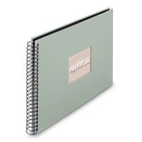 Hama album klasické spirálové FINE ART 36x32 cm, 50 stran, sage, černé listy