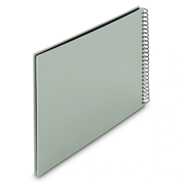Hama album klasické spirálové FINE ART 36x32 cm, 50 stran, sage, černé listy