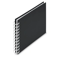 Hama album klasické spirálové FINE ART 18,5x15 cm, 30 stran, nová černá, bílé listy
