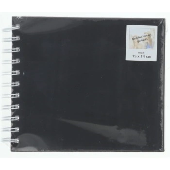 Hama album klasické spirálové FINE ART 18,5x15 cm, 30 stran, nová černá, bílé listy