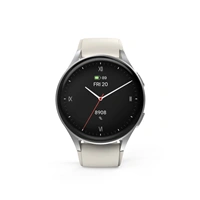 Hama 8900, smart hodinky, GPS, AMOLED 1,32", funkce telefonování, Alexa, béové/stíbrné